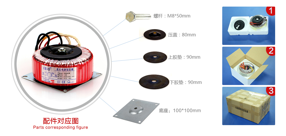 環(huán)形變壓器配件圖