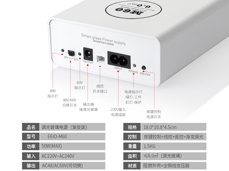 漸變式調光玻璃電源安裝方式