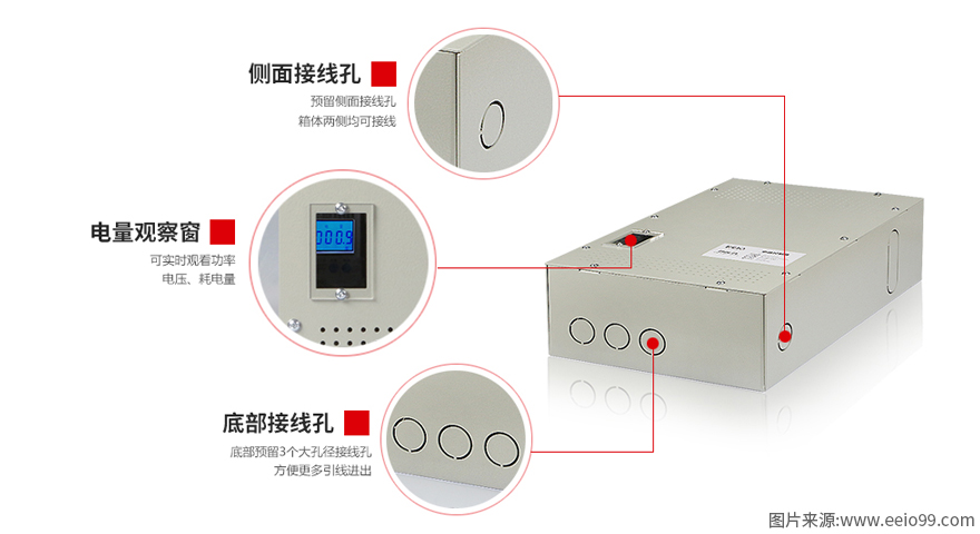 圣元墻暖控電箱外部結構展示